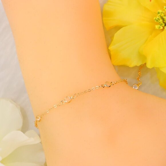 Minimalist Anklet, Sleek & Modern Design, Women’s Fashion, YC110371-A - Picture 7 of 10